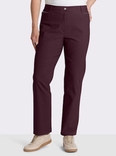 Stehmann Comfort line Thermohose in elastischer Bengalin-Qualität - bordeaux