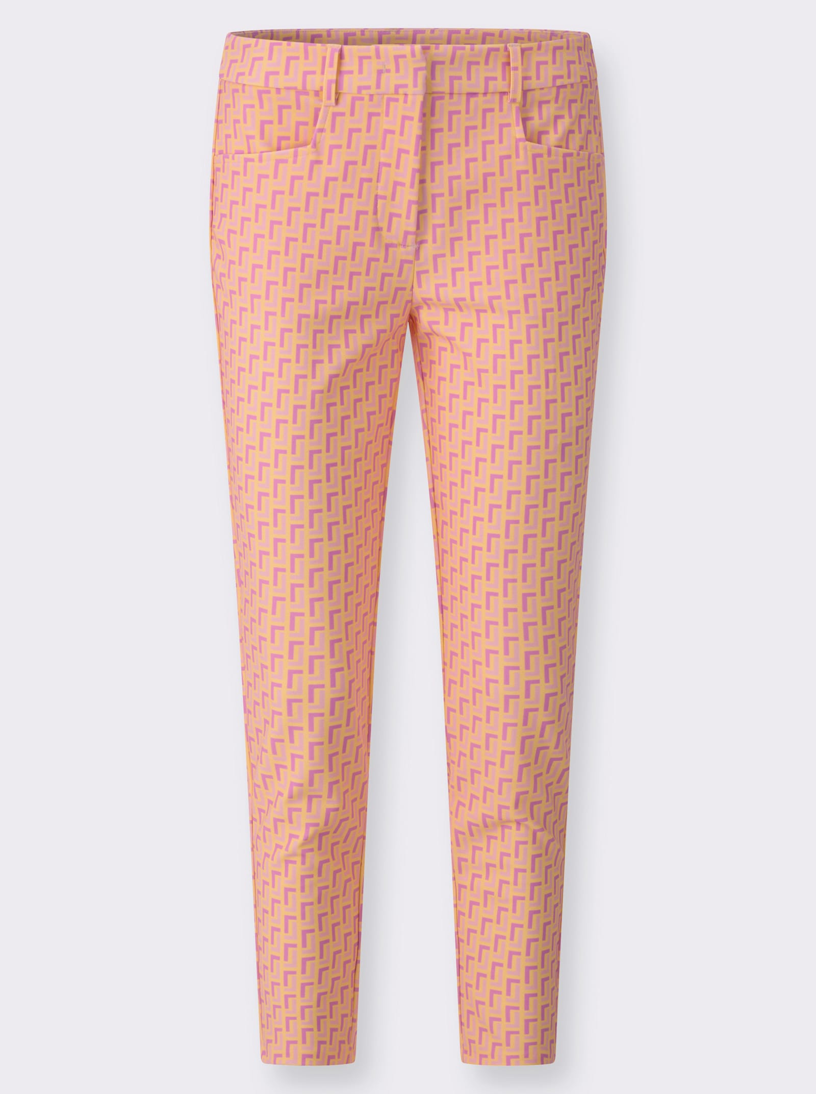heine Jerseyhose - apricot-rosé-bedruckt