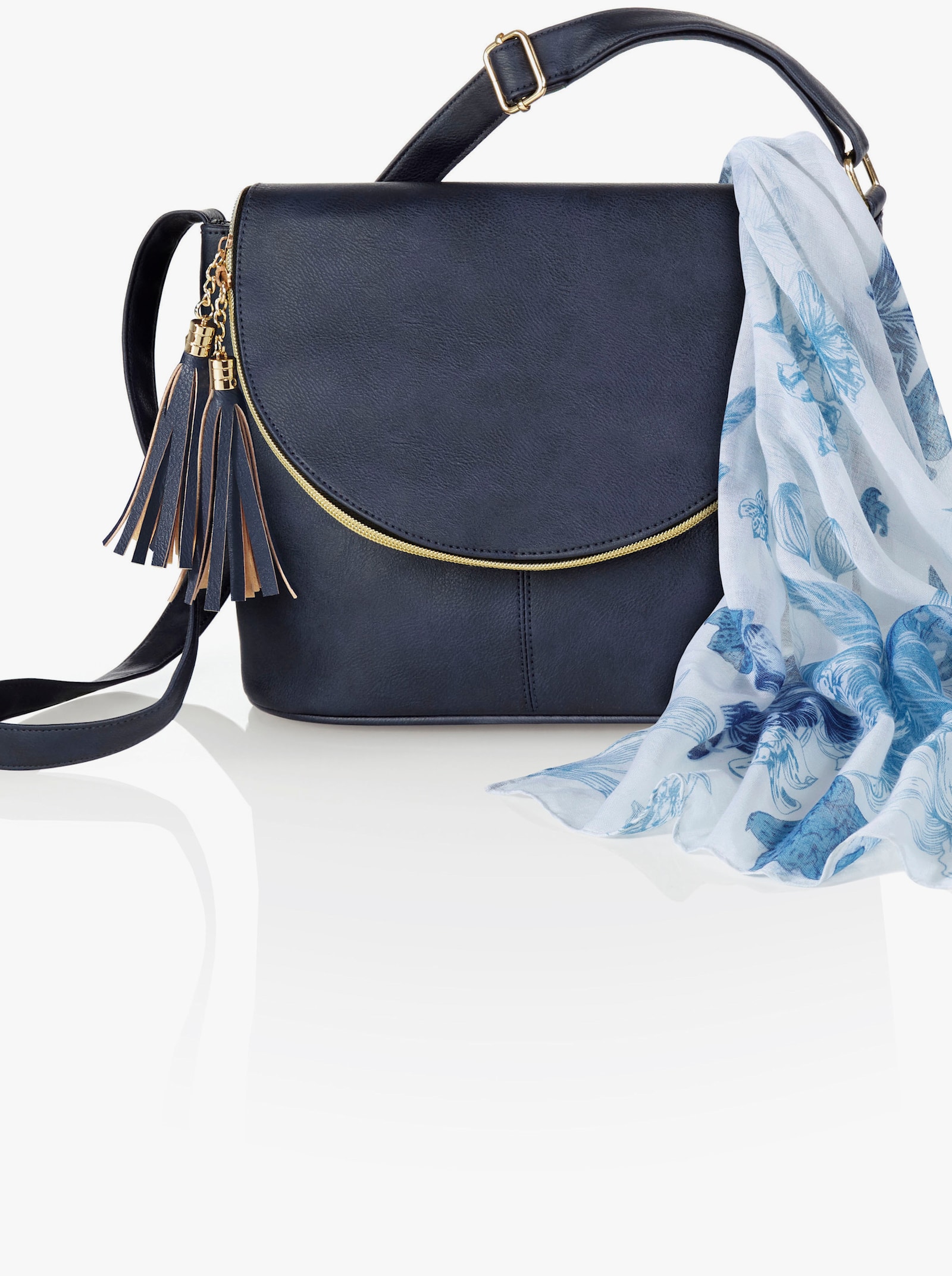 Handtasche + Tuch - marine