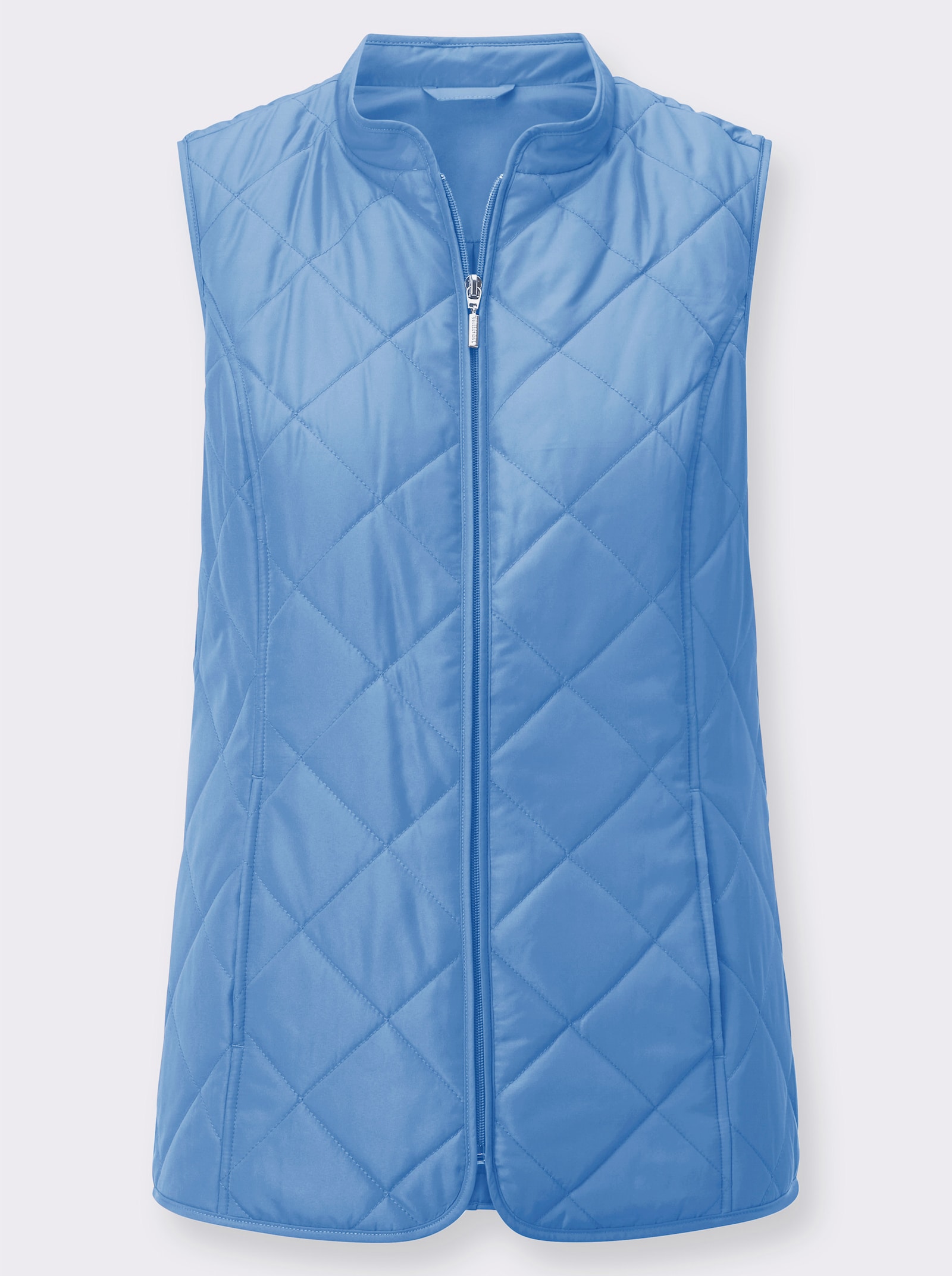 Steppweste mit Wiener Nähten - himmelblau