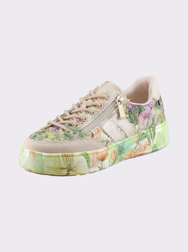 Rieker Sneaker im Wildblumen-Dessin - grün-bedruckt
