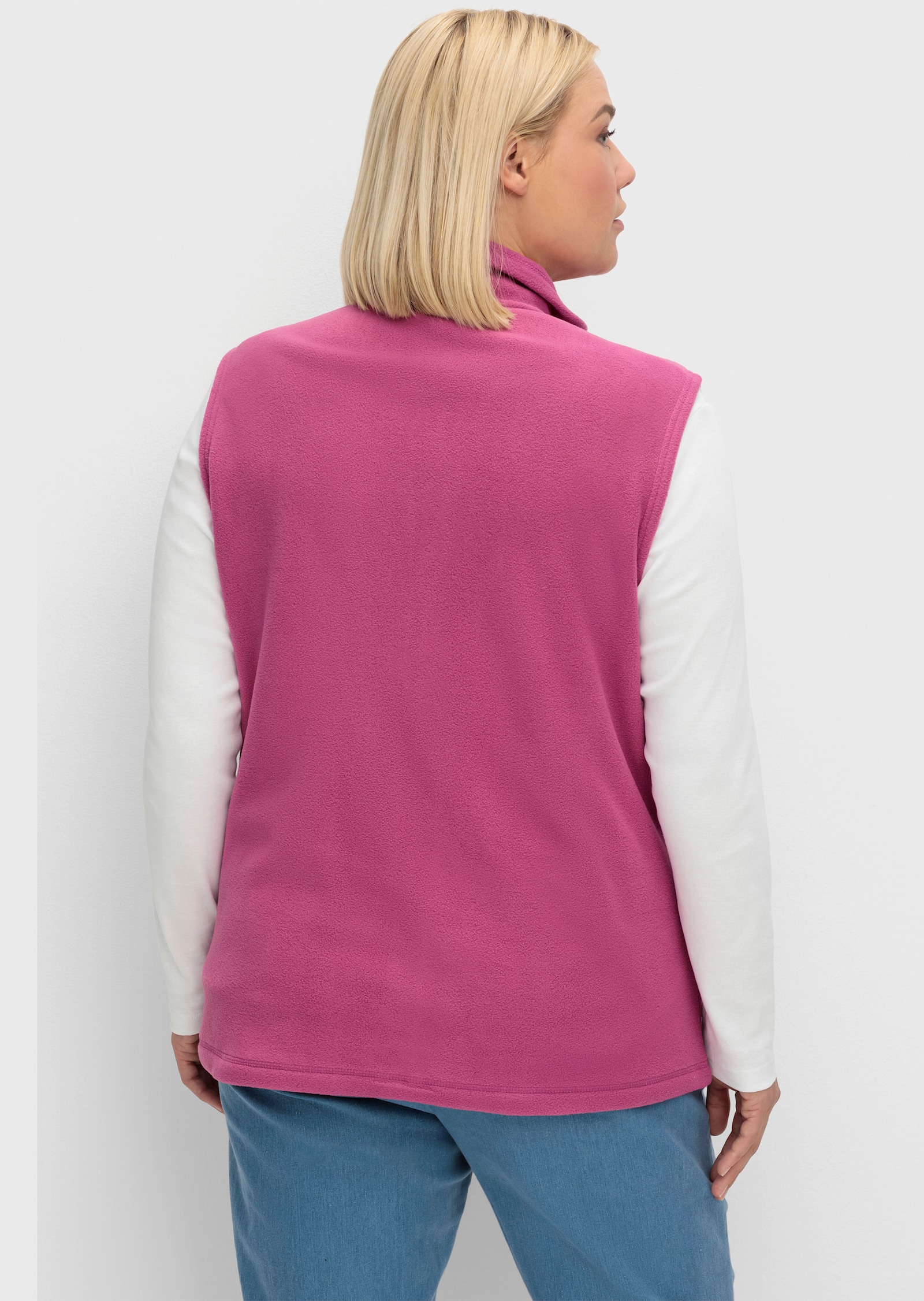 Fleeceweste mit Antipilling-Ausrüstung - fuchsia