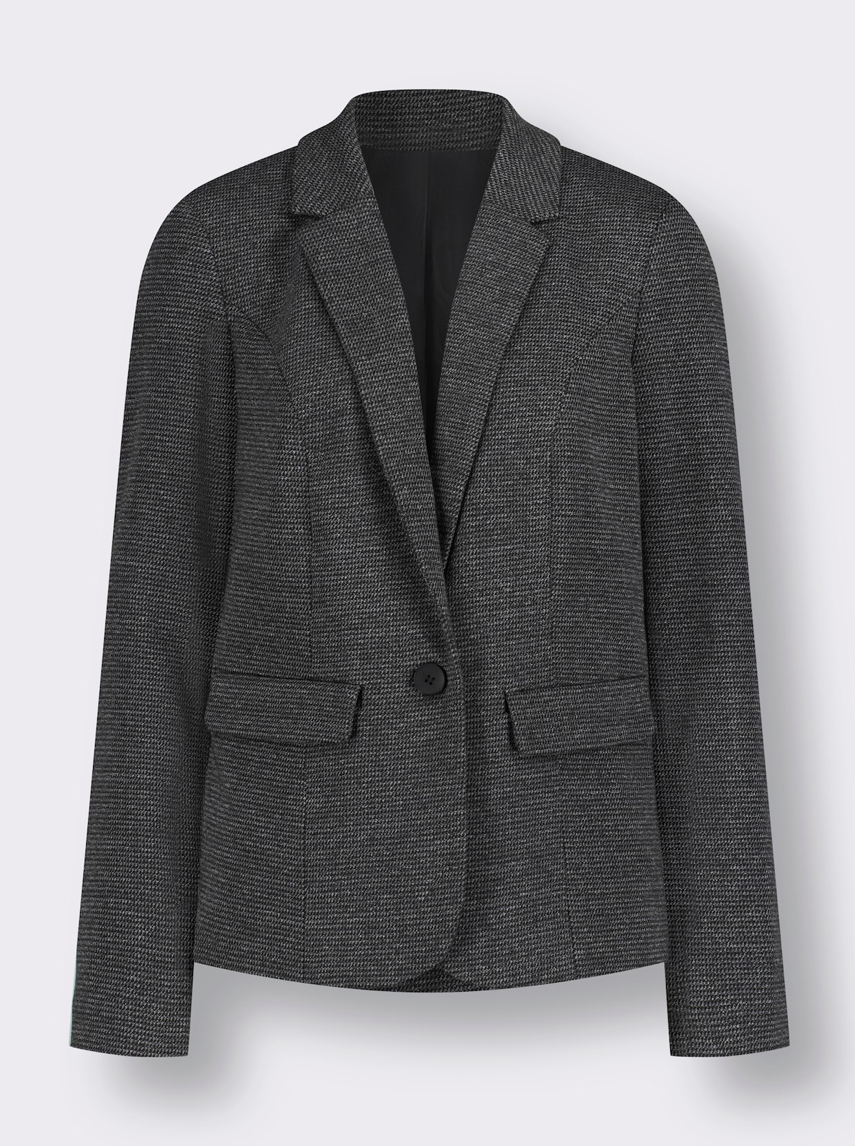 Blazer - zwart/grijs gedessineerd