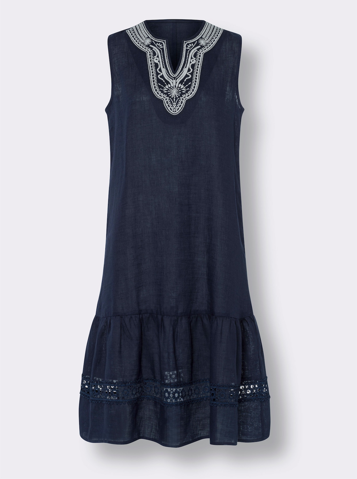 heine Webkleid - marine