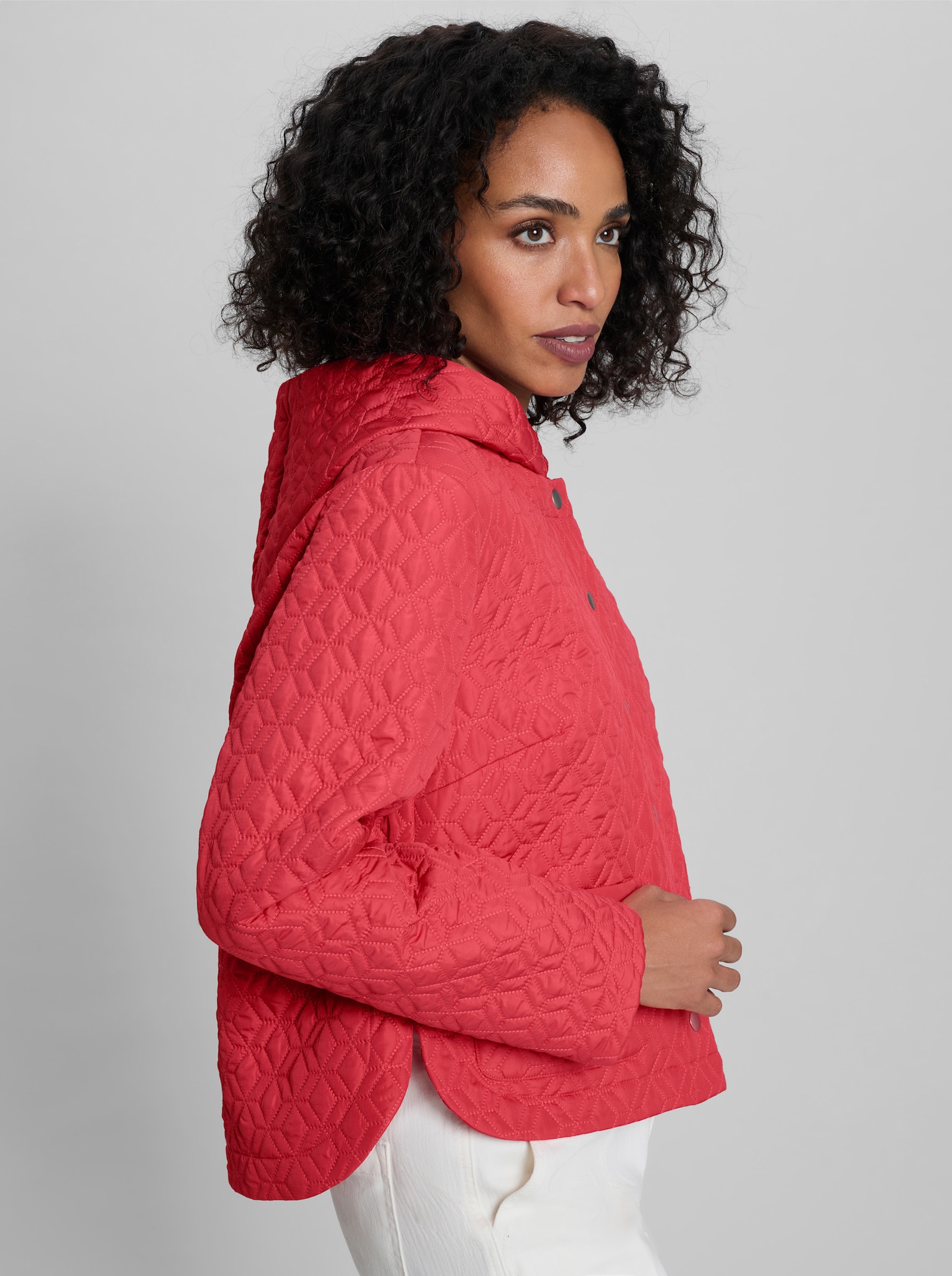 heine Kapuzenjacke mit Steppung - hummer