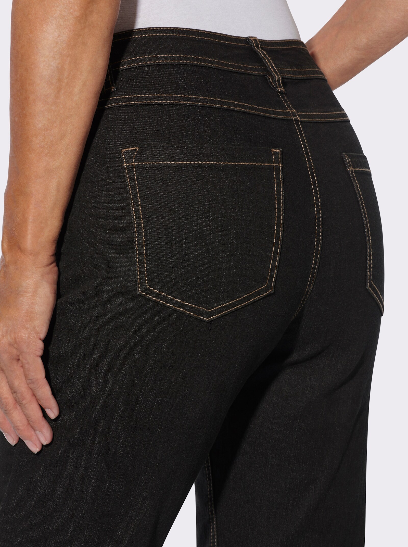 7/8-Jeans in 5-Pocket-Form - black denim