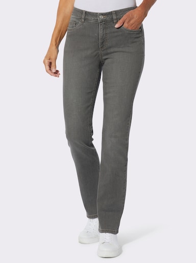 Push-up-Jeans mit Abnähern hinten - stone-grey-denim