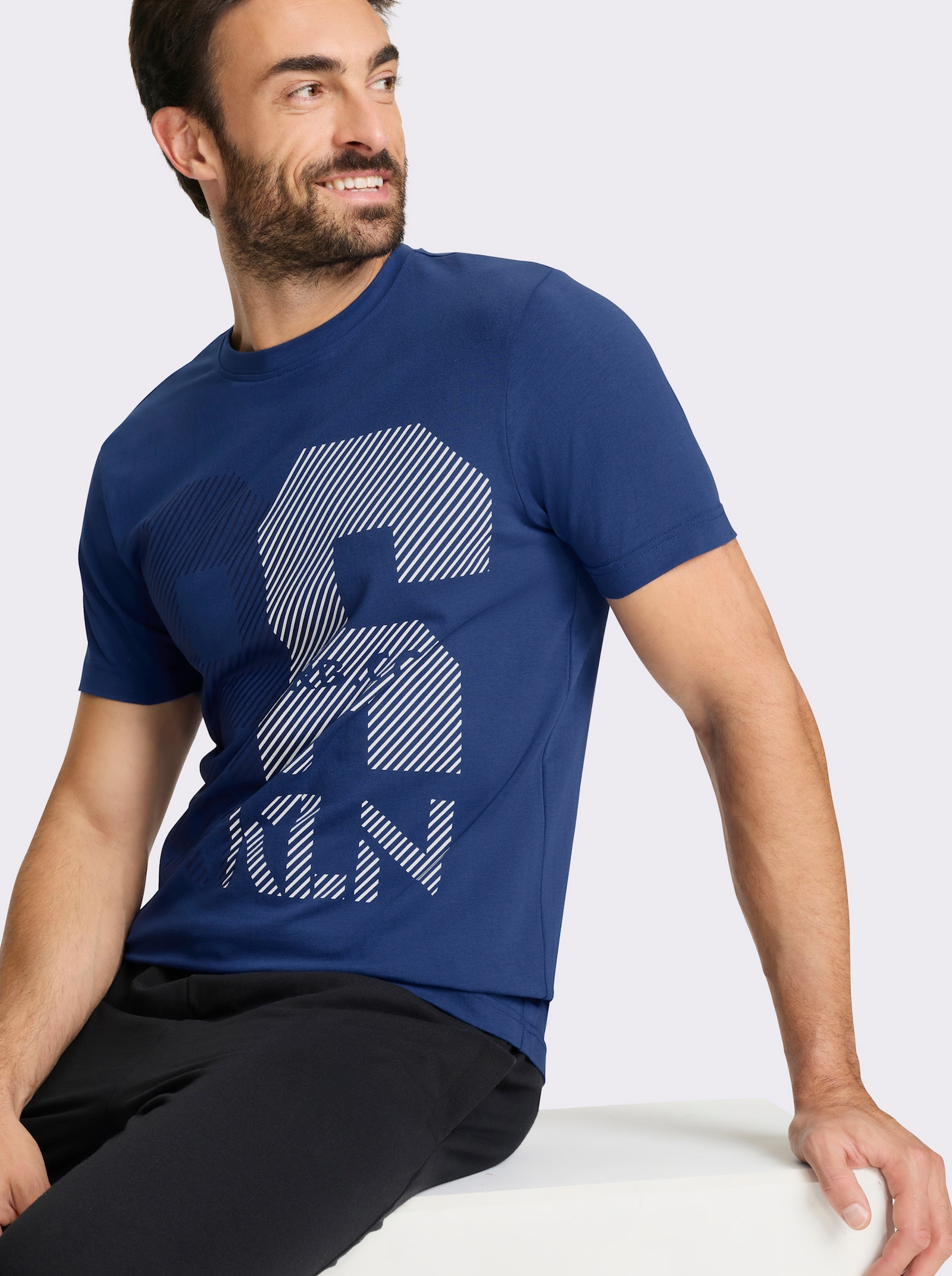 Catamaran Sports Freizeitshirt mit Frontdruck - royalblau-bedruckt