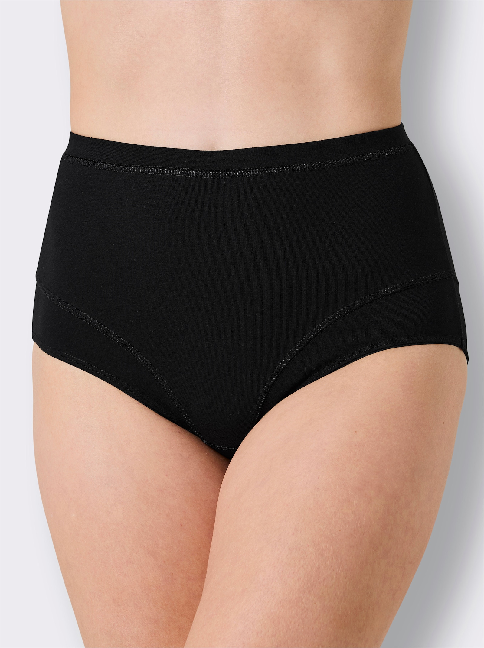 wäschepur Taillenslip mit breitem, weichem Bund - schwarz