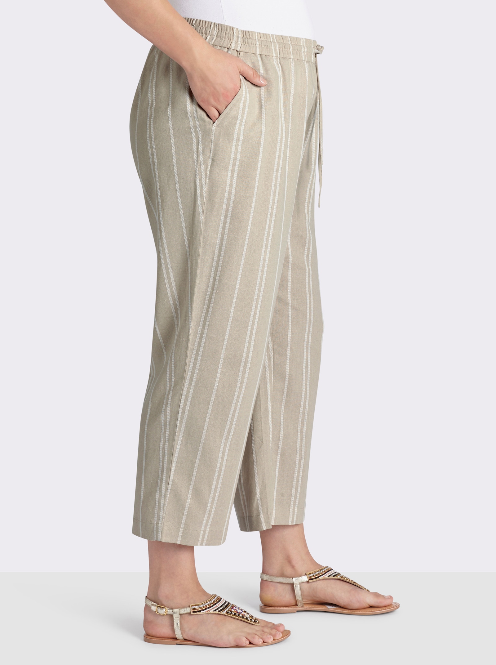  Culotte mit Jacquard-Streifen - sand-gestreift