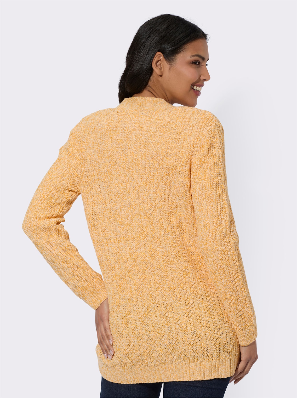 Strickjacke - ocker-meliert