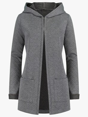 Shirtjacke Jacke Strickjacke Bouclé Optik Damen Baumwolle Gr.44 46 48