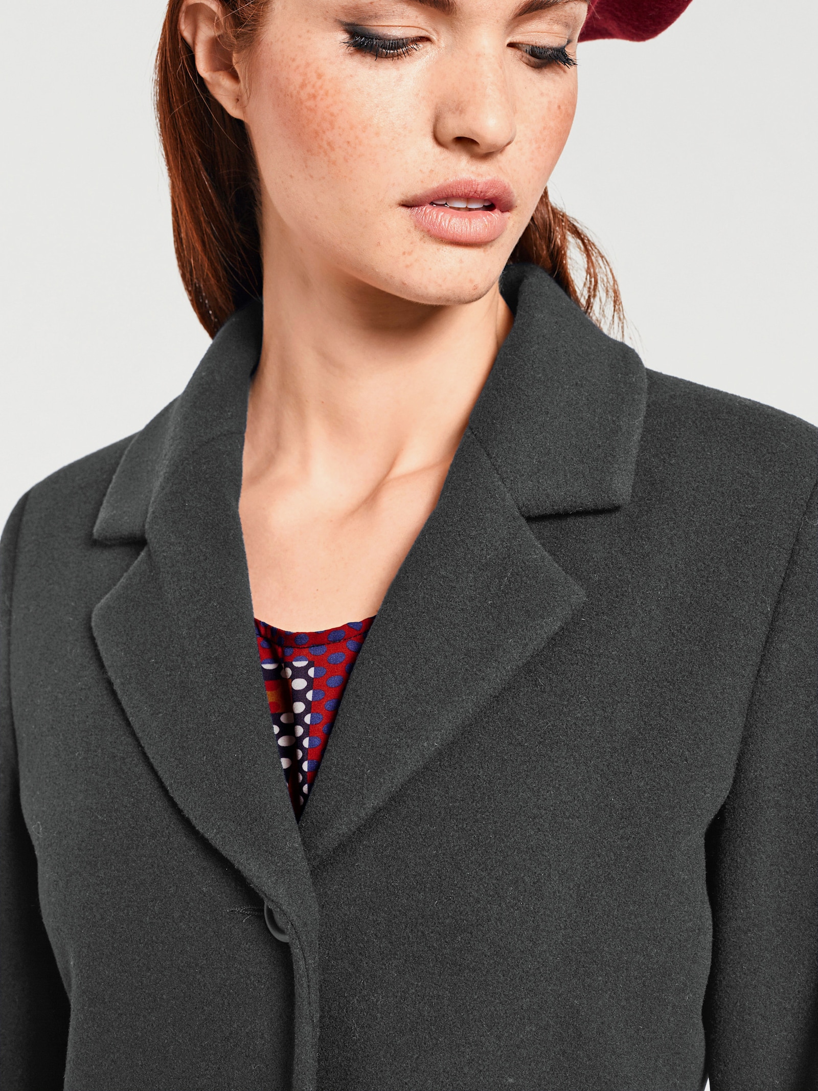 heine Manteau court avec épaulettes - anthracite