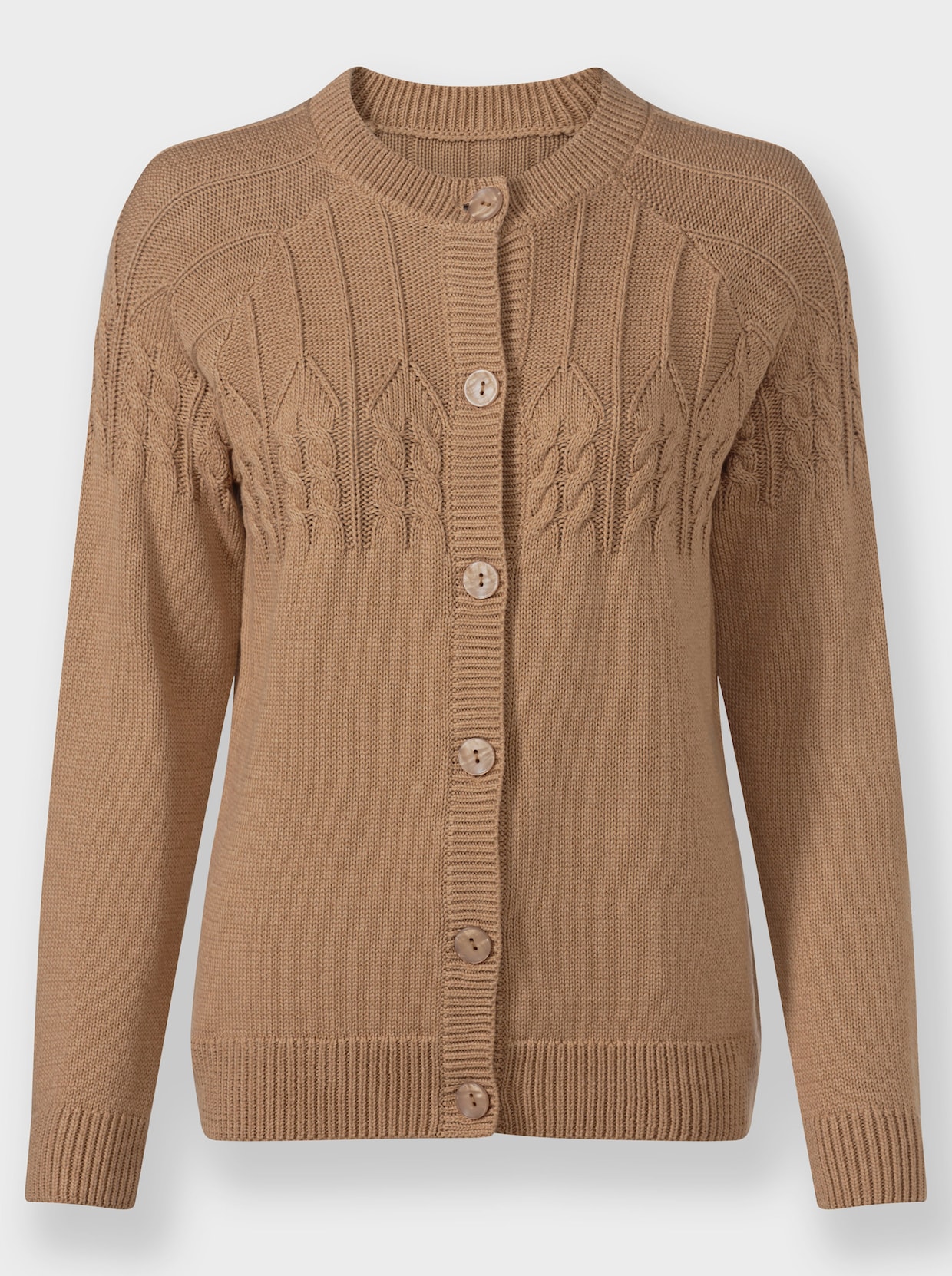 veste en tricot - chamois chiné