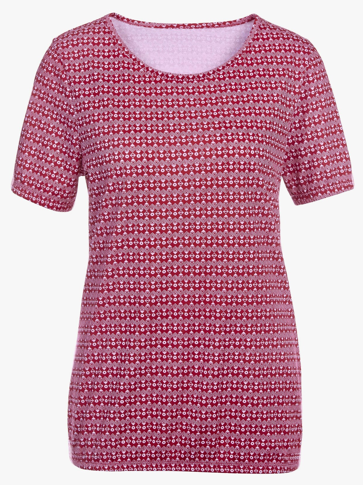Shirt met print - bordeaux gedessineerd