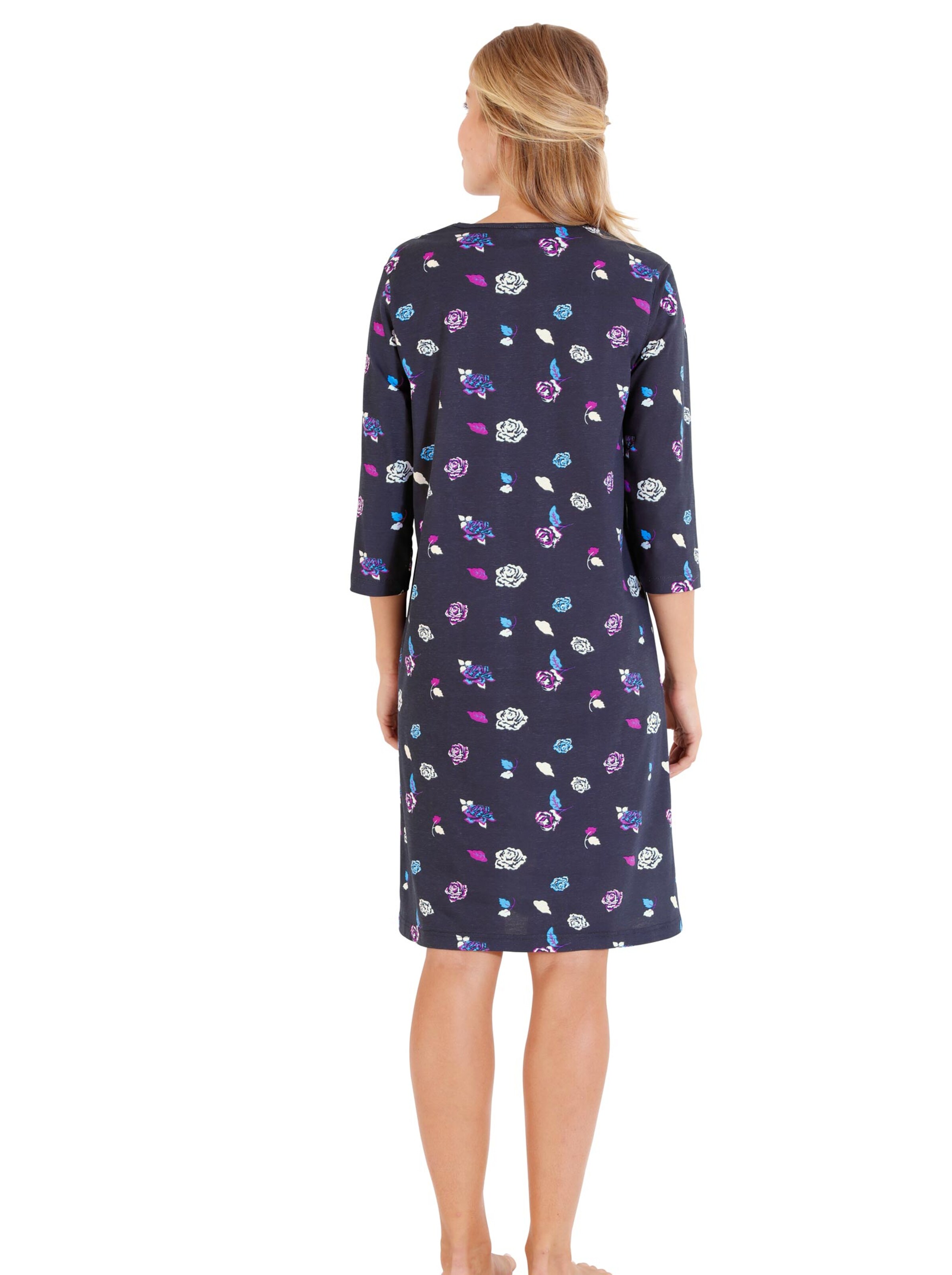 Nachthemd - marine-bedruckt