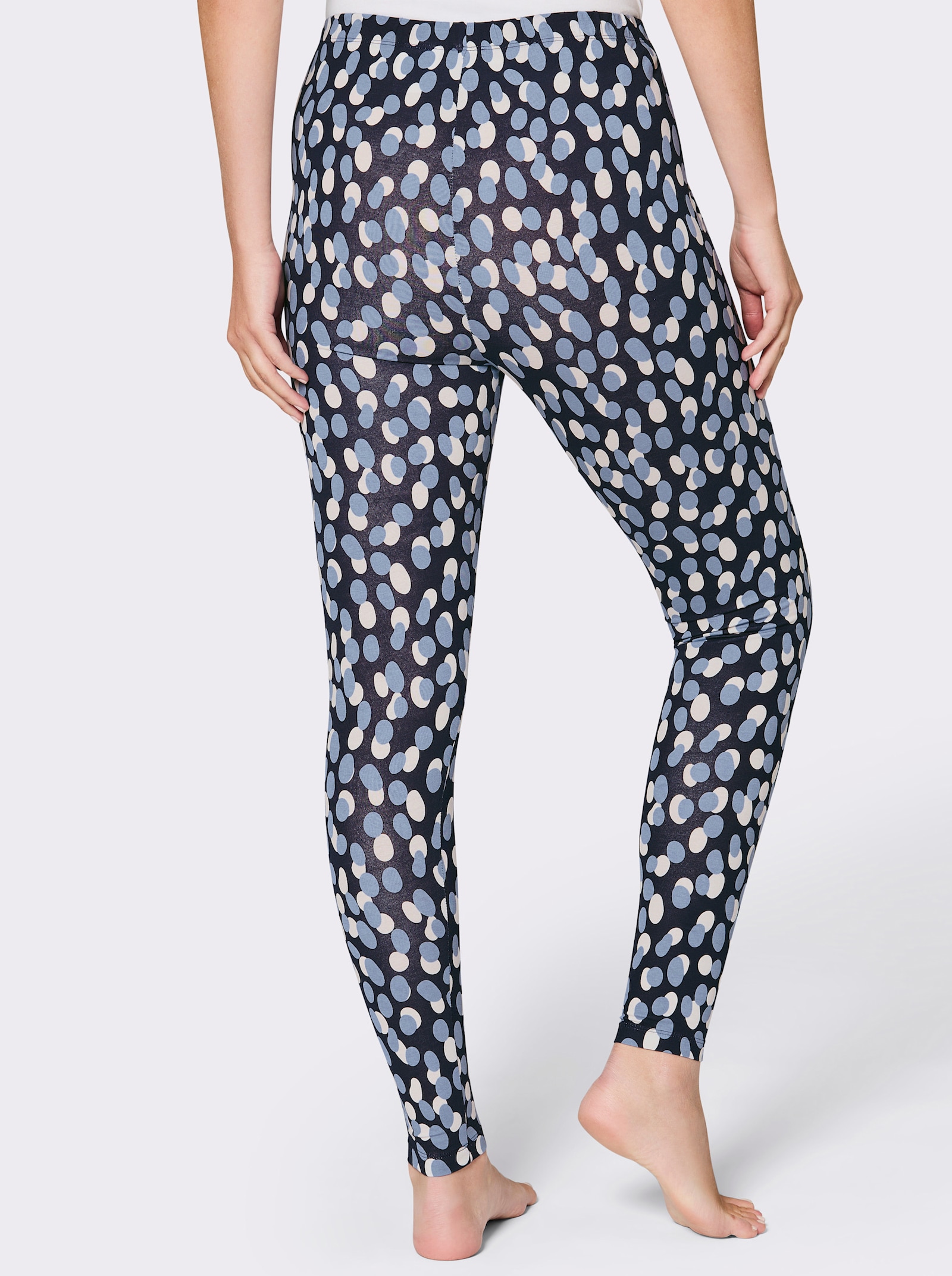 feel good Leggings mit Tupfenmuster - marine-bleu-bedruckt