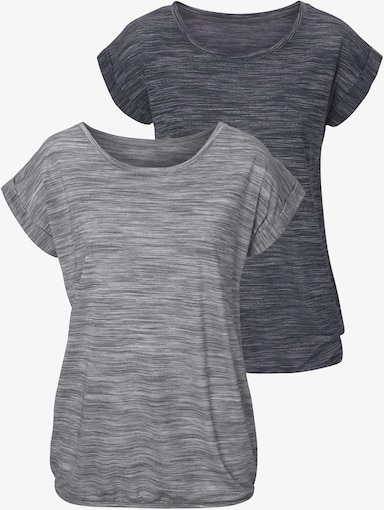 Beachtime T-Shirt - schwarz-meliert, grau-meliert