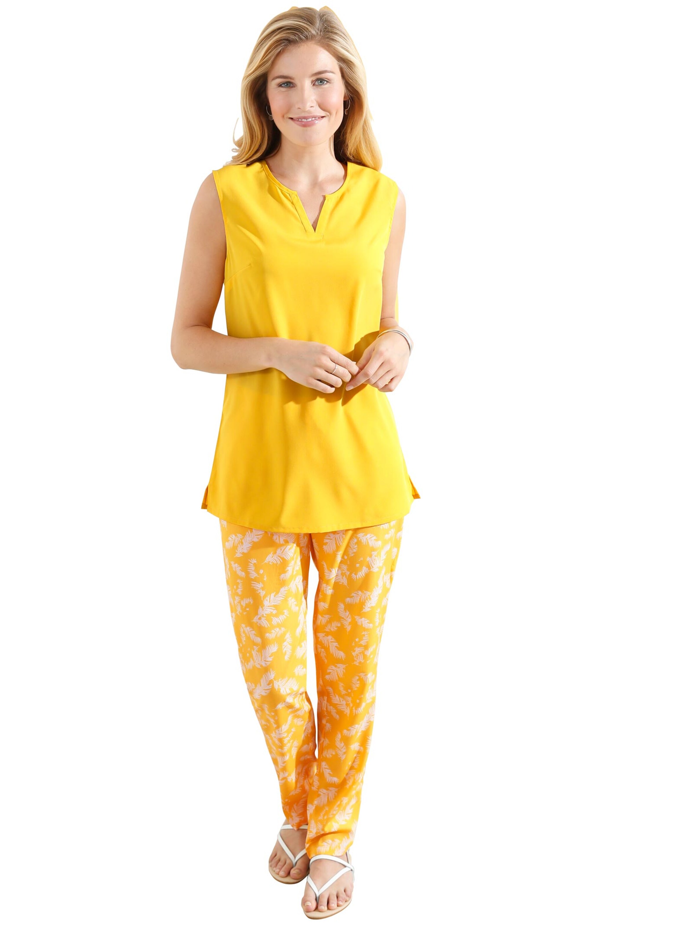 Hose - gelb-gemustert