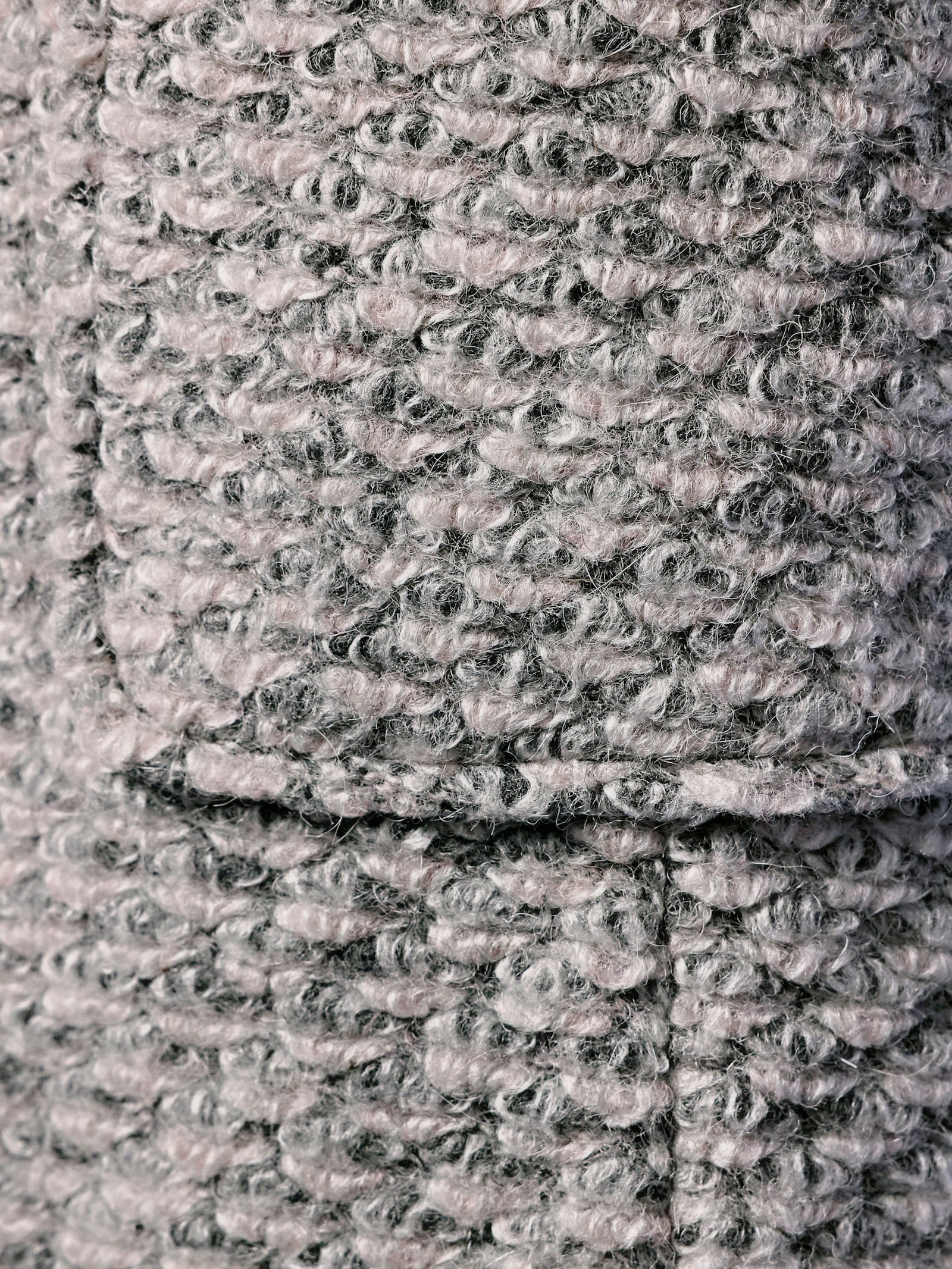 Manisa Wollmantel in Bouclé-Struktur - rosé-anthrazit-meliert