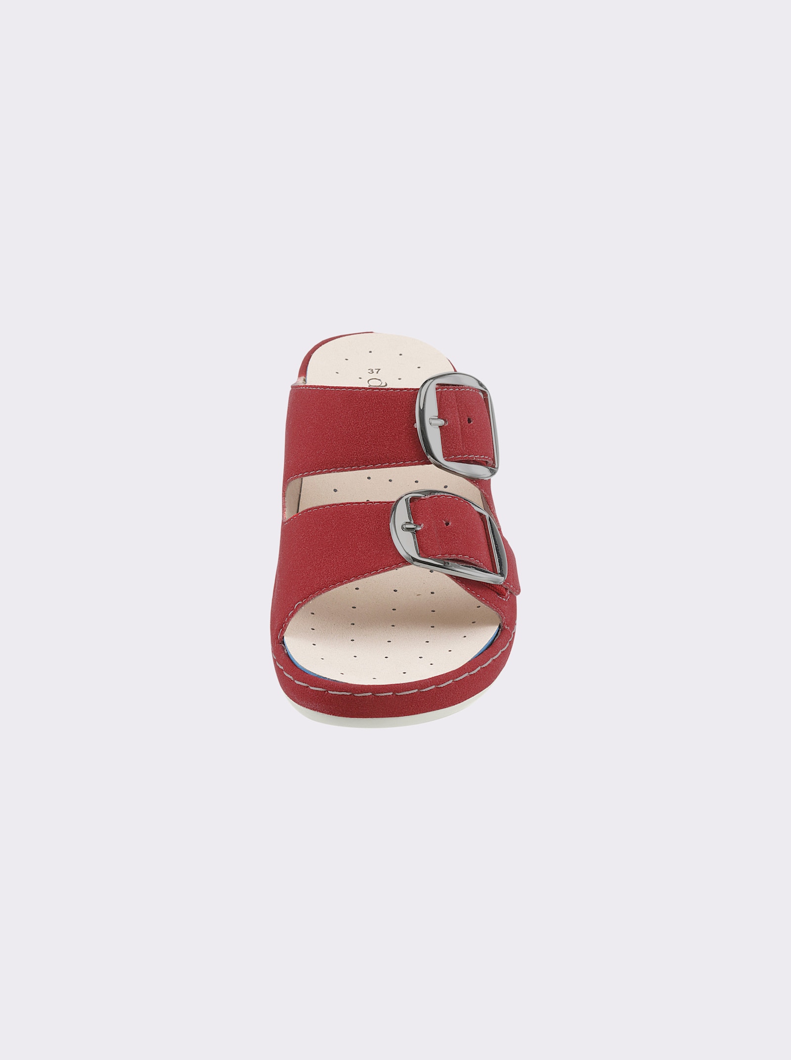 airsoft modern+ Pantolette aus Lederimitat - rot
