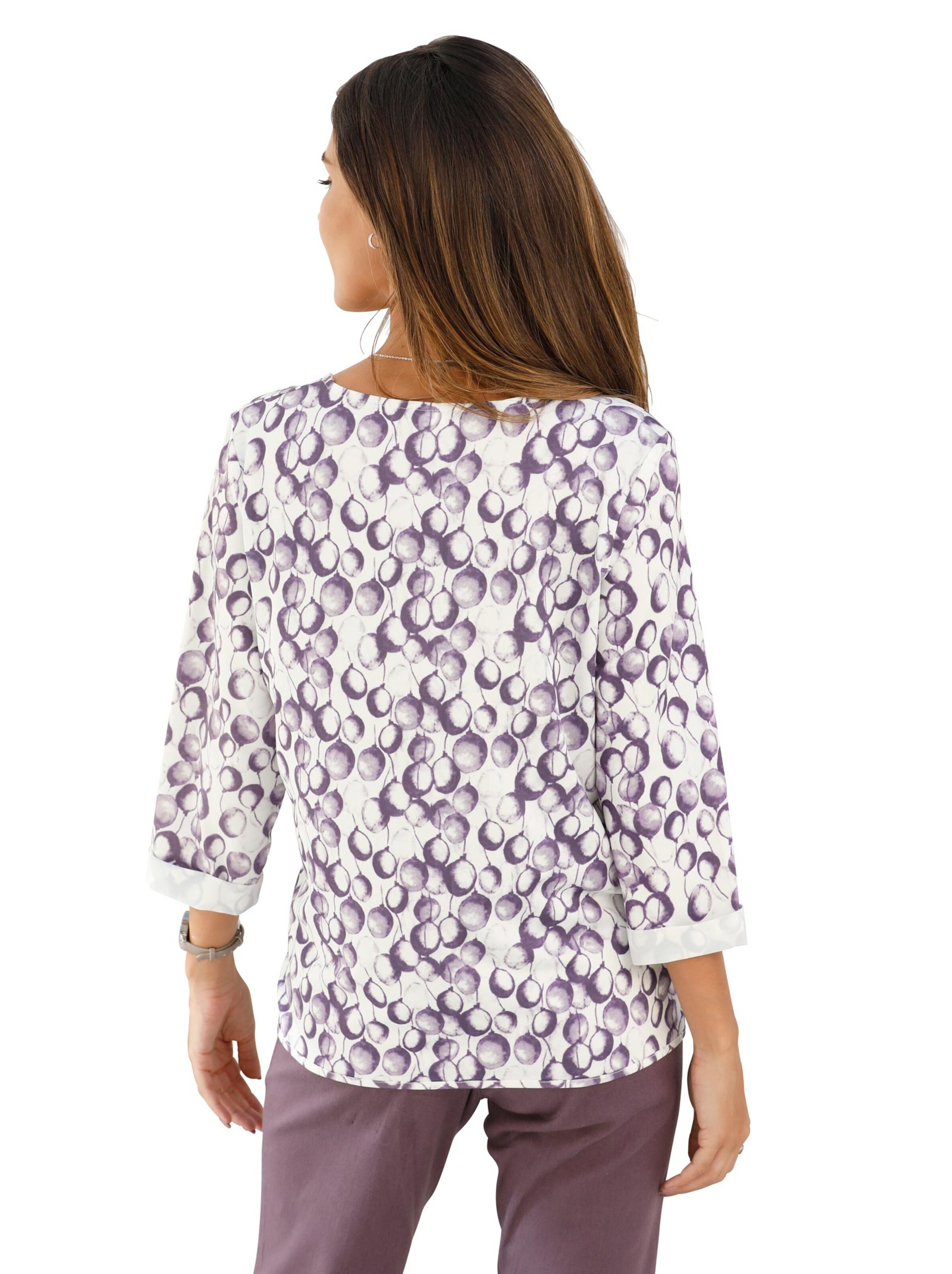Shirt - violett-gemustert