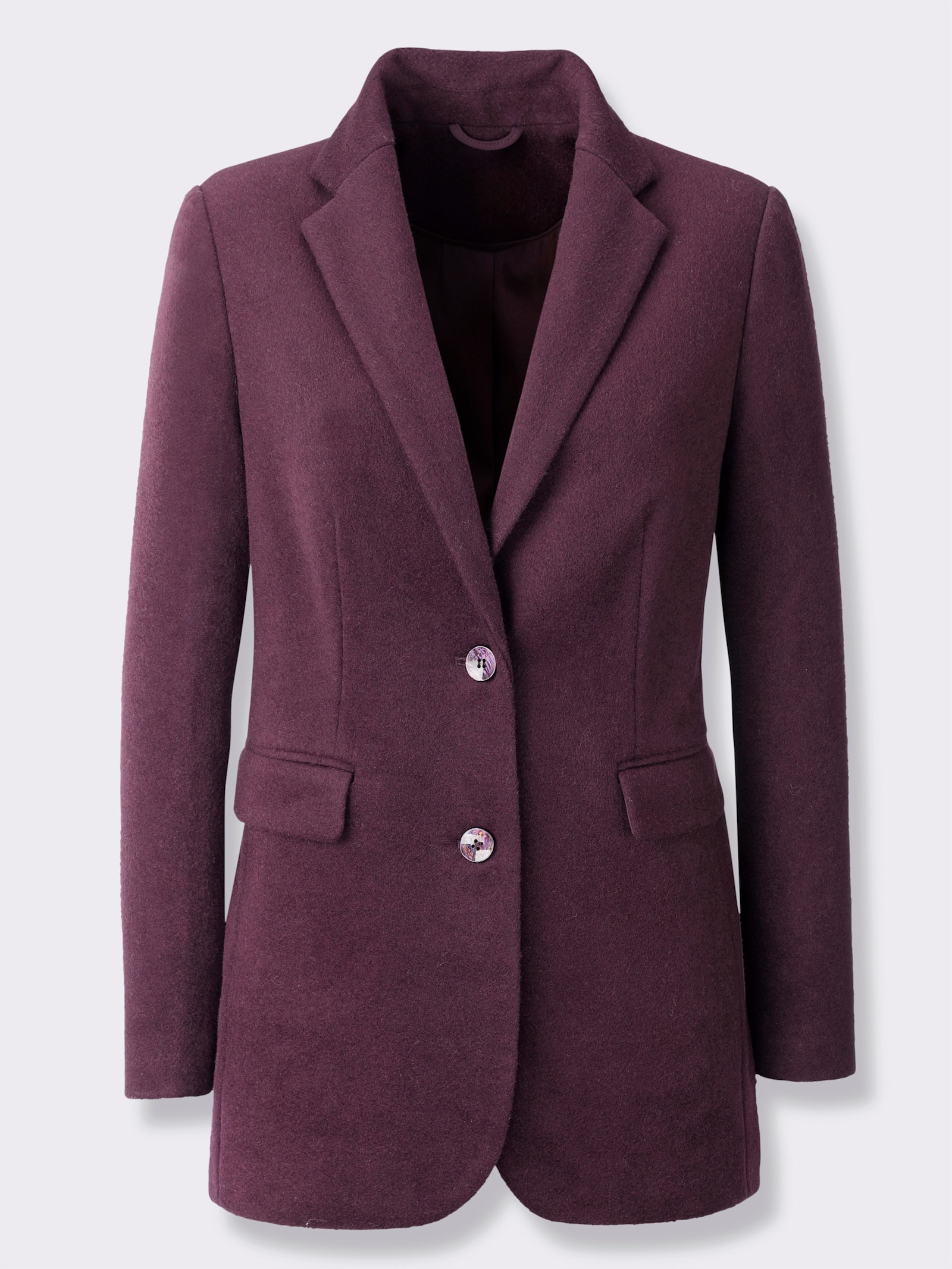 heine Blazer mit Woll-Anteil - aubergine