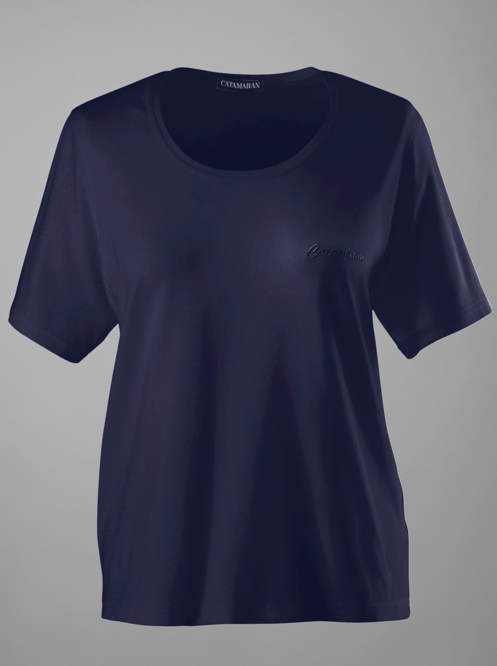 Catamaran Sports Sportshirt mit Stickerei - marine + hellblau