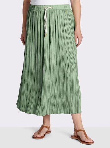 sheego Sommerrock mit Crinkle-Effekt - eucalyptus