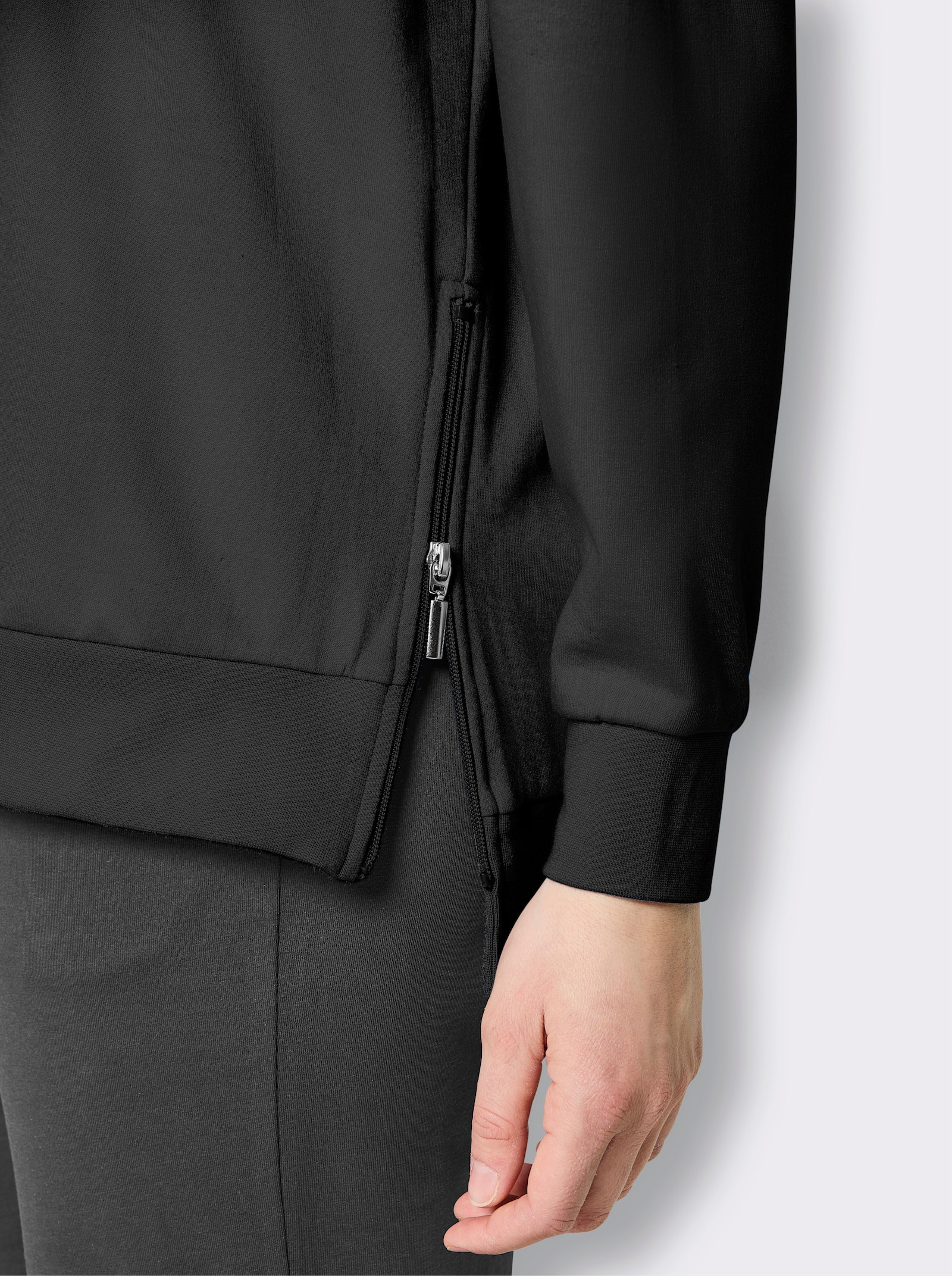 Catamaran Sports Freizeitshirt mit Biese vorne - schwarz