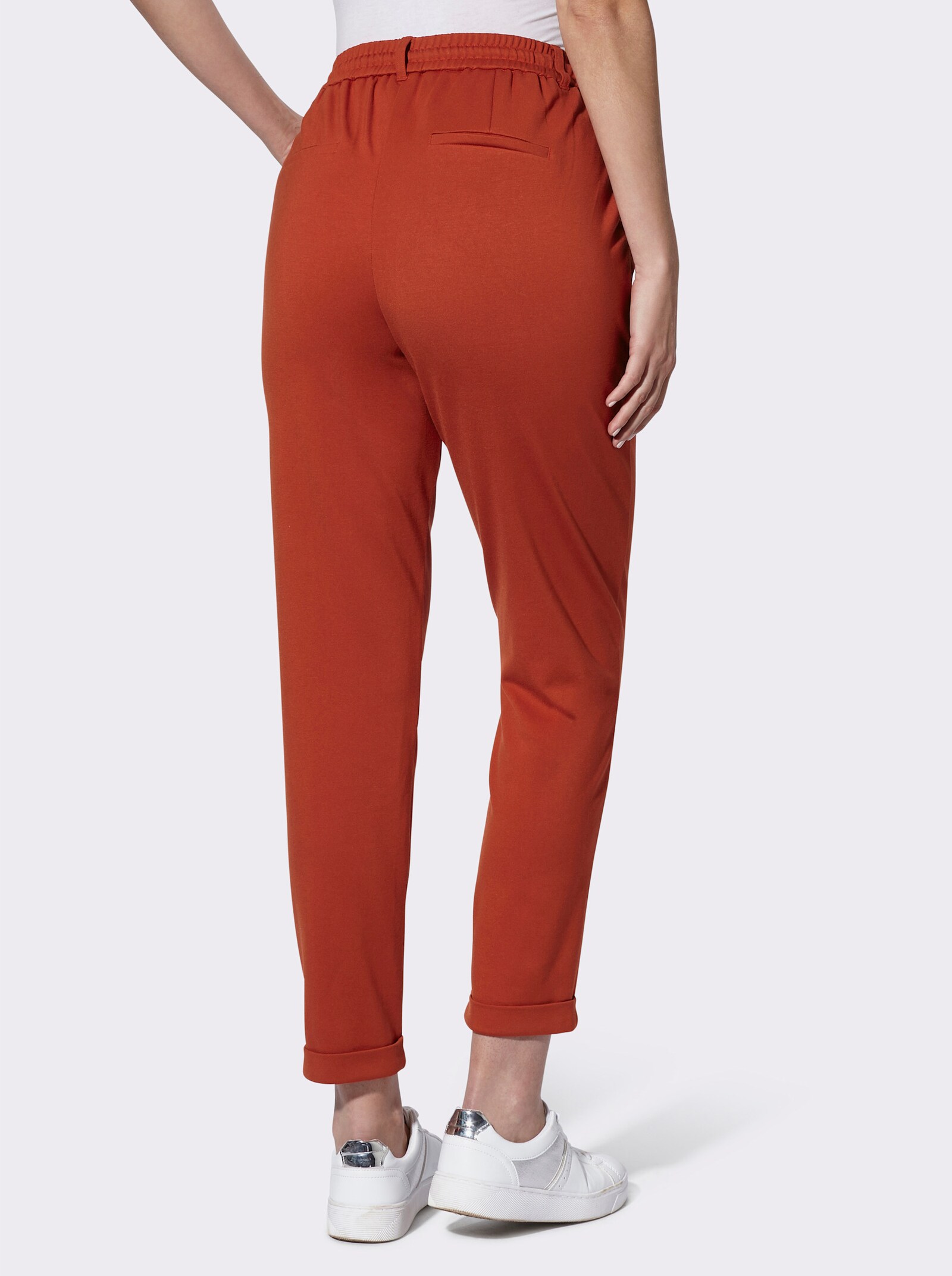 Jogg Pants in Interlock-Qualität - rostrot