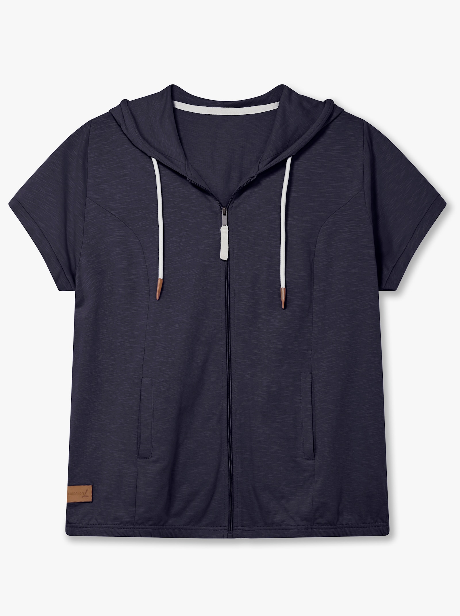 Sweatjacke mit Nahttaschen - marine