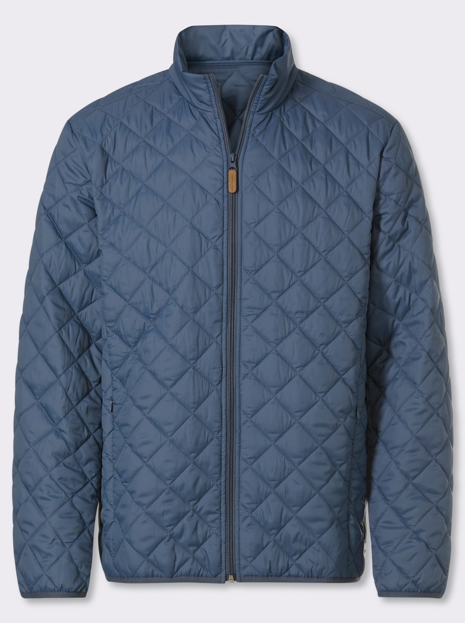 Catamaran Jacke in Longform mit Rautenstepp - rauchblau