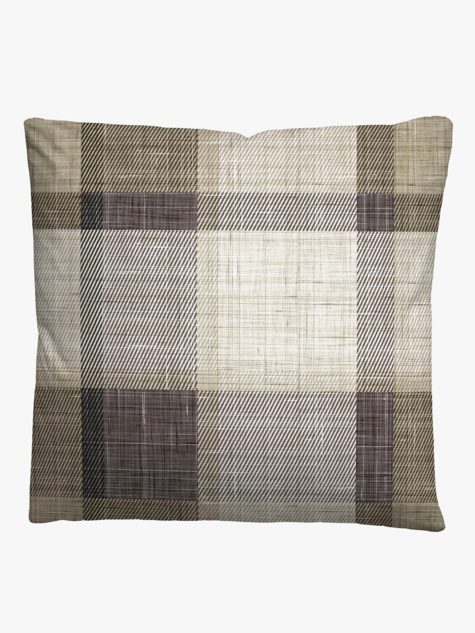 Biberna Bettwäsche - taupe-kariert