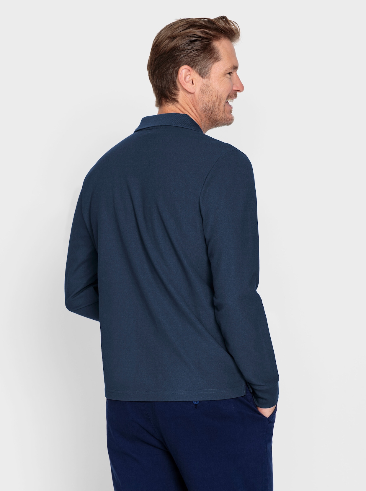 Catamaran Poloshirt met lange mouwen - donkerblauw