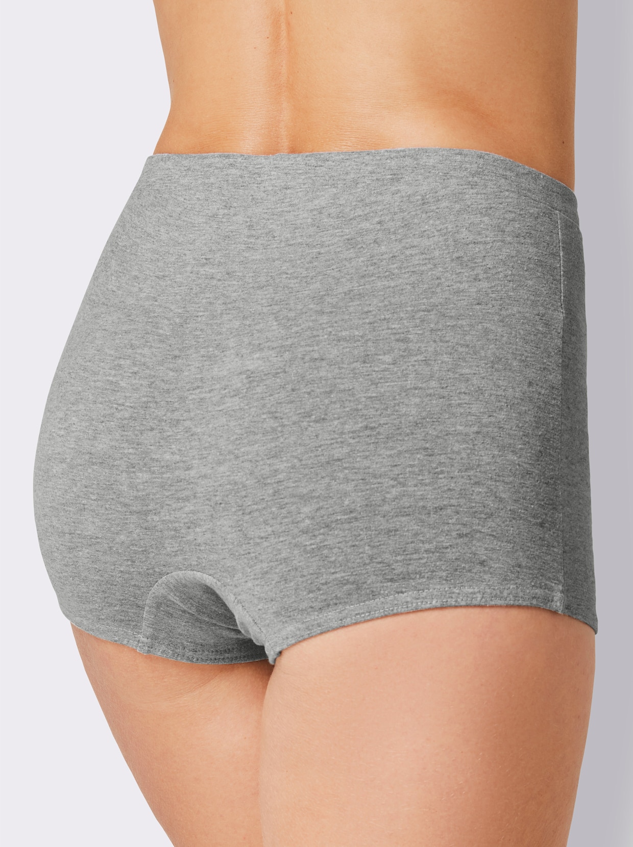 wäschepur Panty - 2x wit + 2x grijs gemêleerd