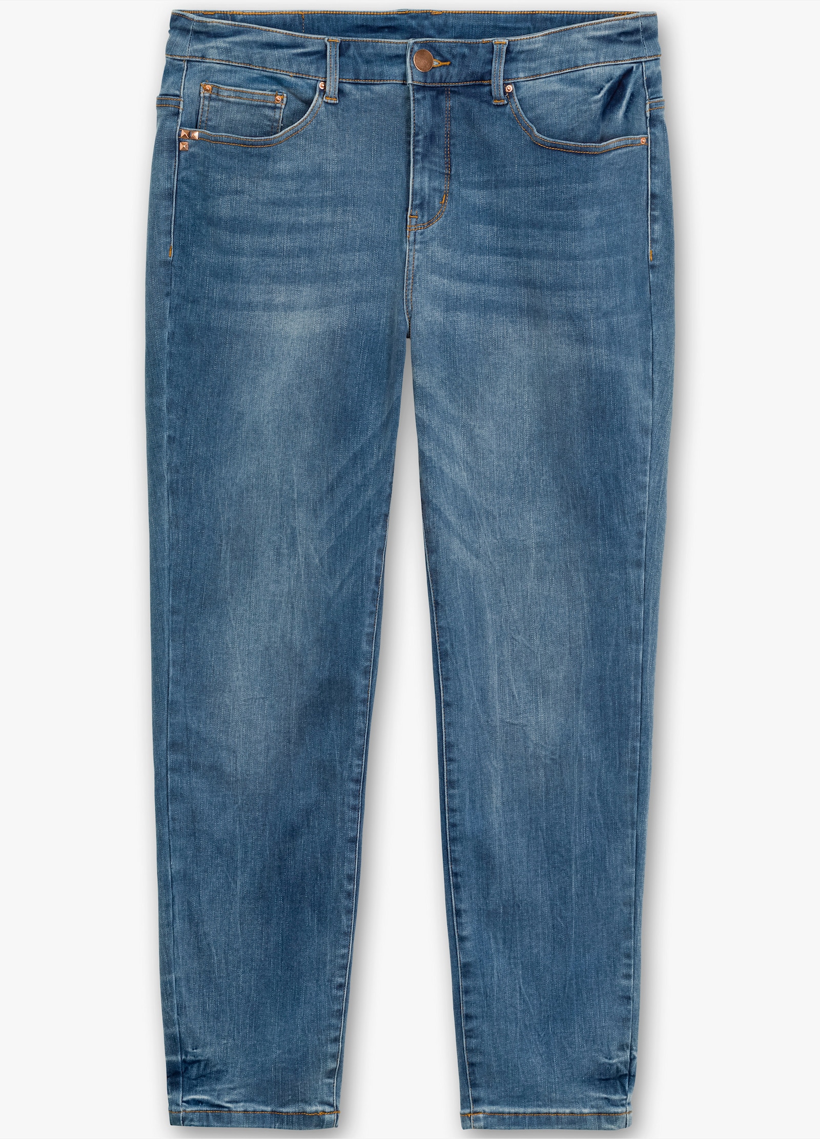 sheego Skinny jeans met bodyforming-effect - blue denim