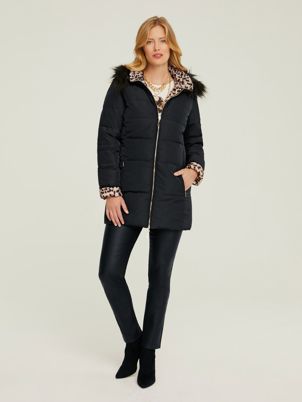 heine Steppjacke - beige-schwarz