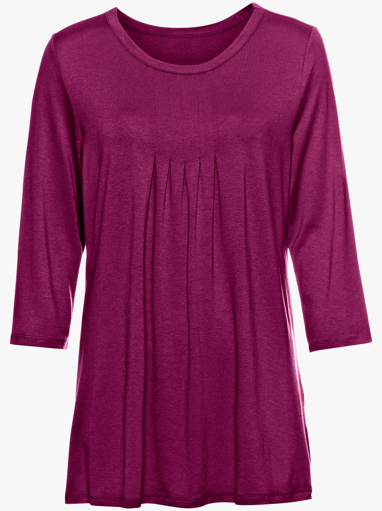 Tunika se záhyby vpředu - vínová