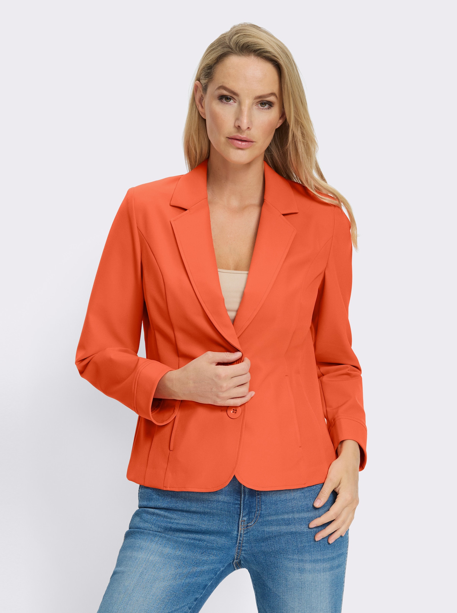 heine Blazer à 2 poches - orange