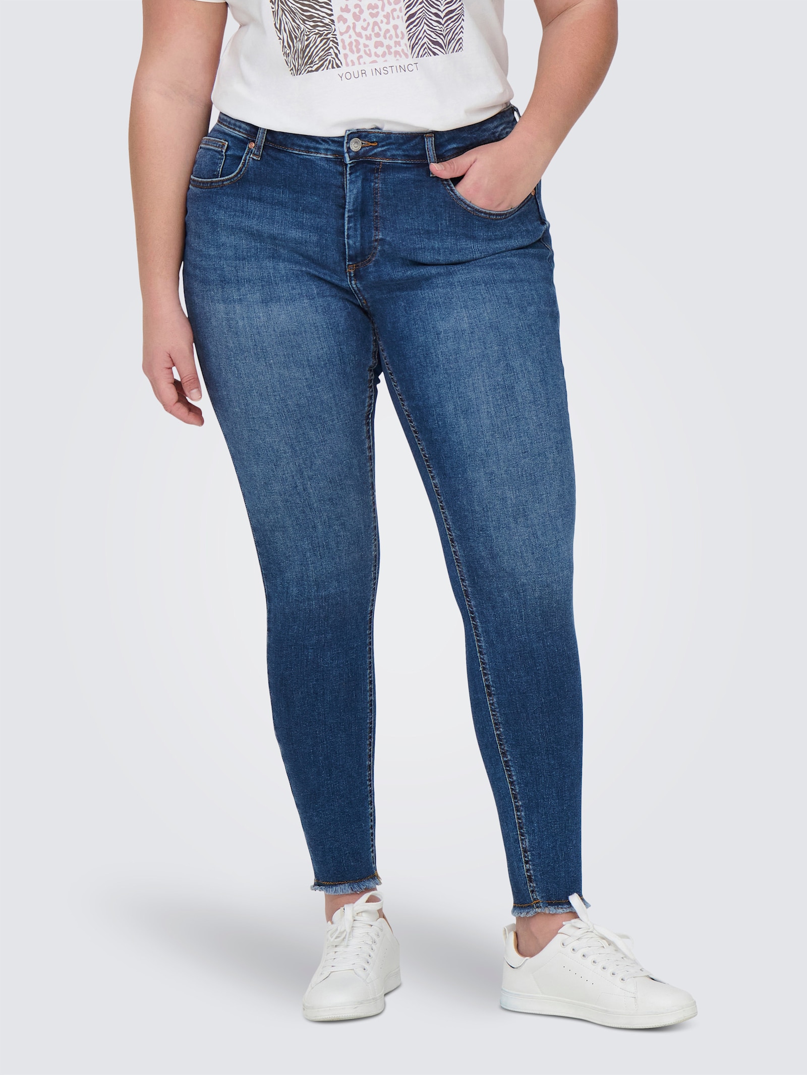 ONLY CARMAKOMA Skinny-fit-Jeans - medium blue denim