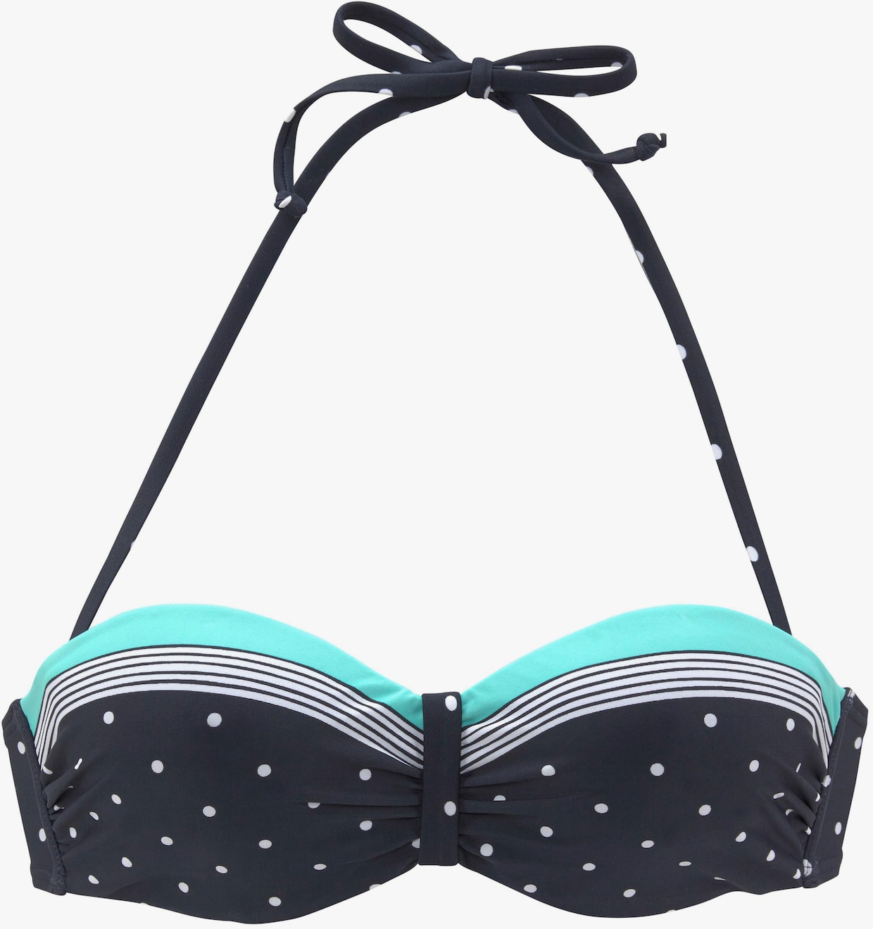 LASCANA Haut de maillot de bain bandeau - marine-turquoise