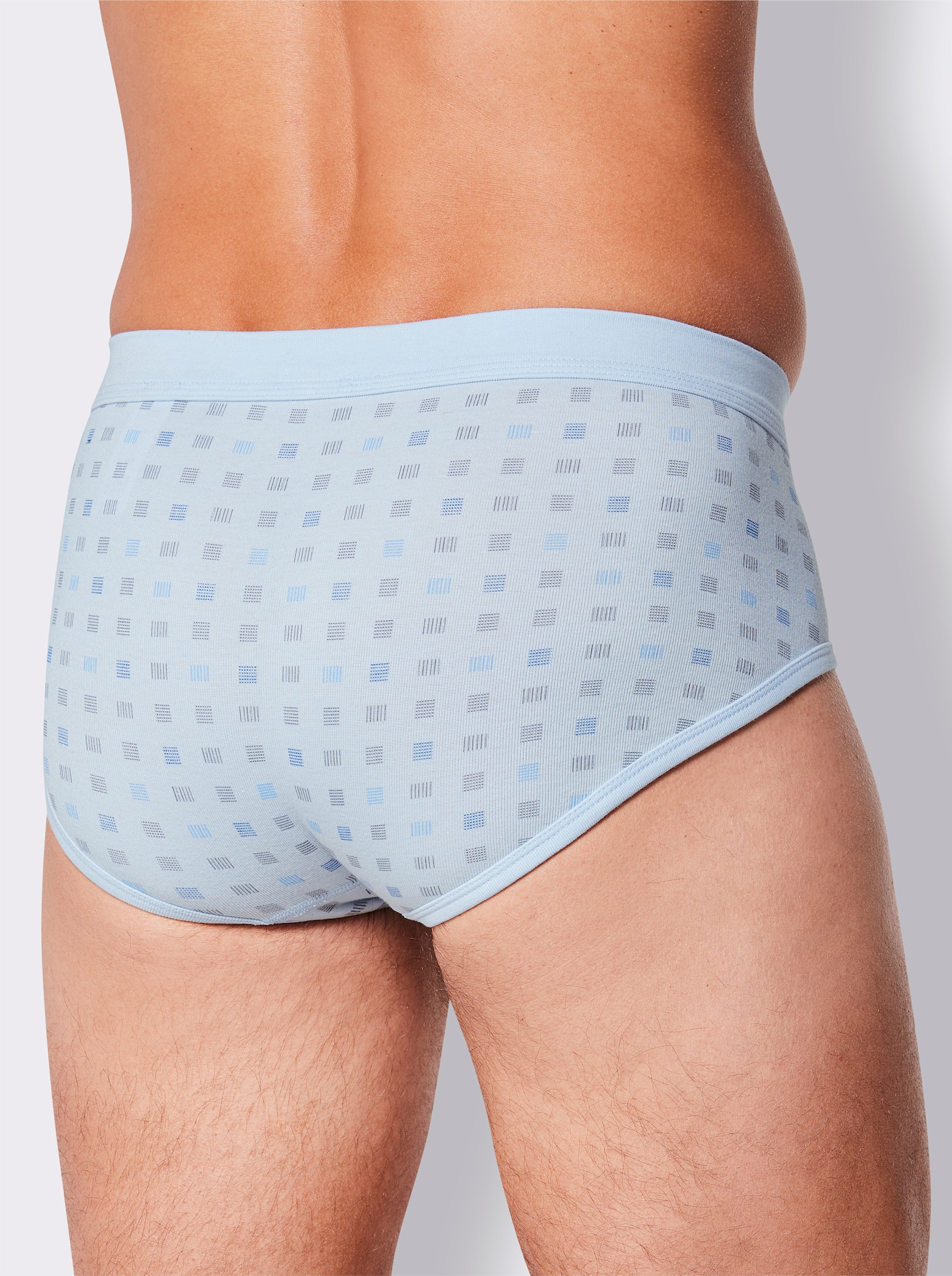 Schiesser Slipy - světlemodrá-potisk