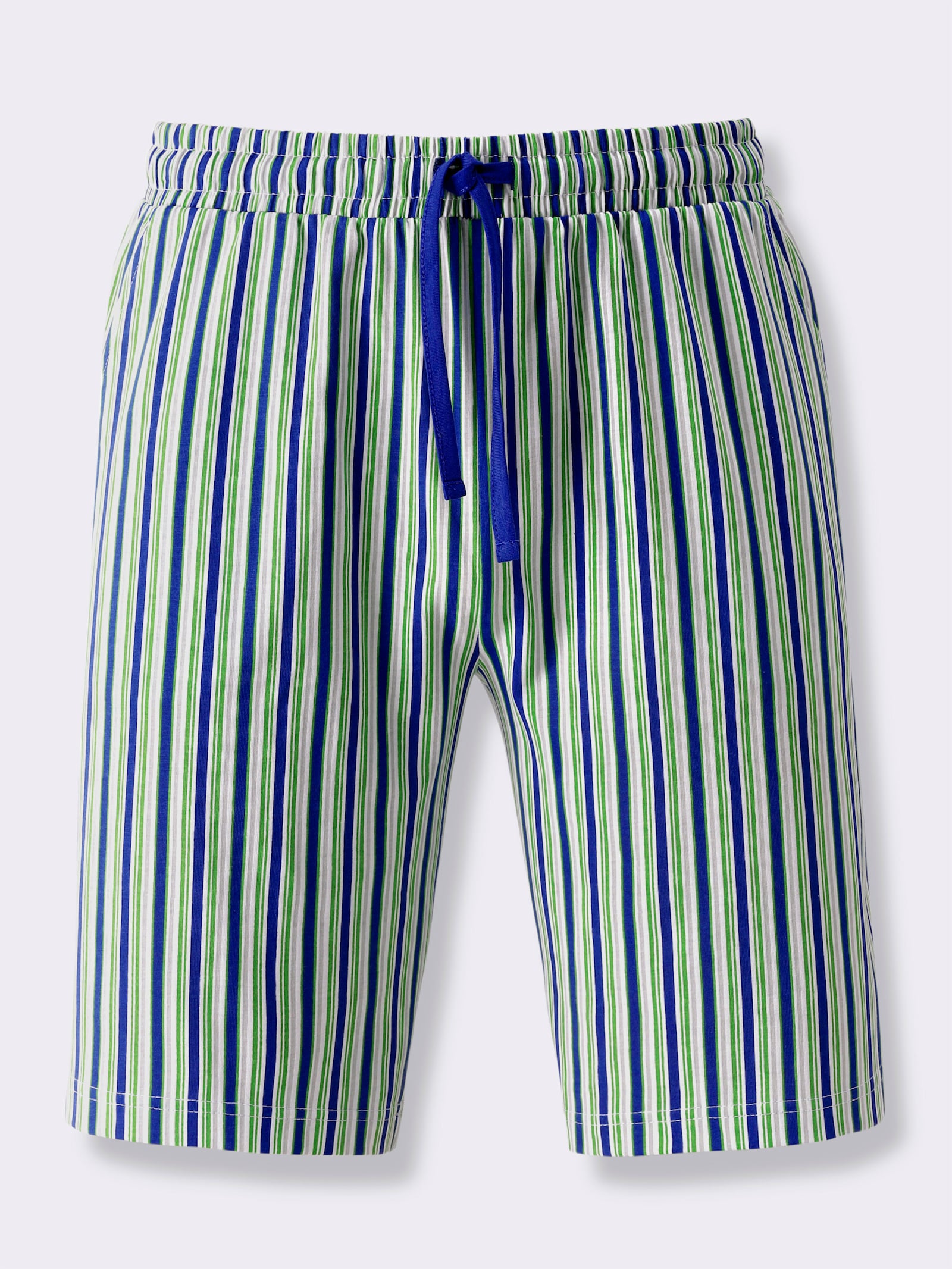 Hose kurz - royalblau-apfel-gestreift