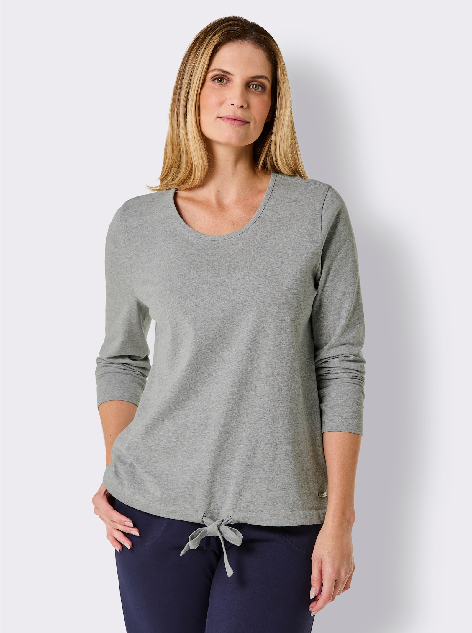 feel good Shirt - grau-meliert