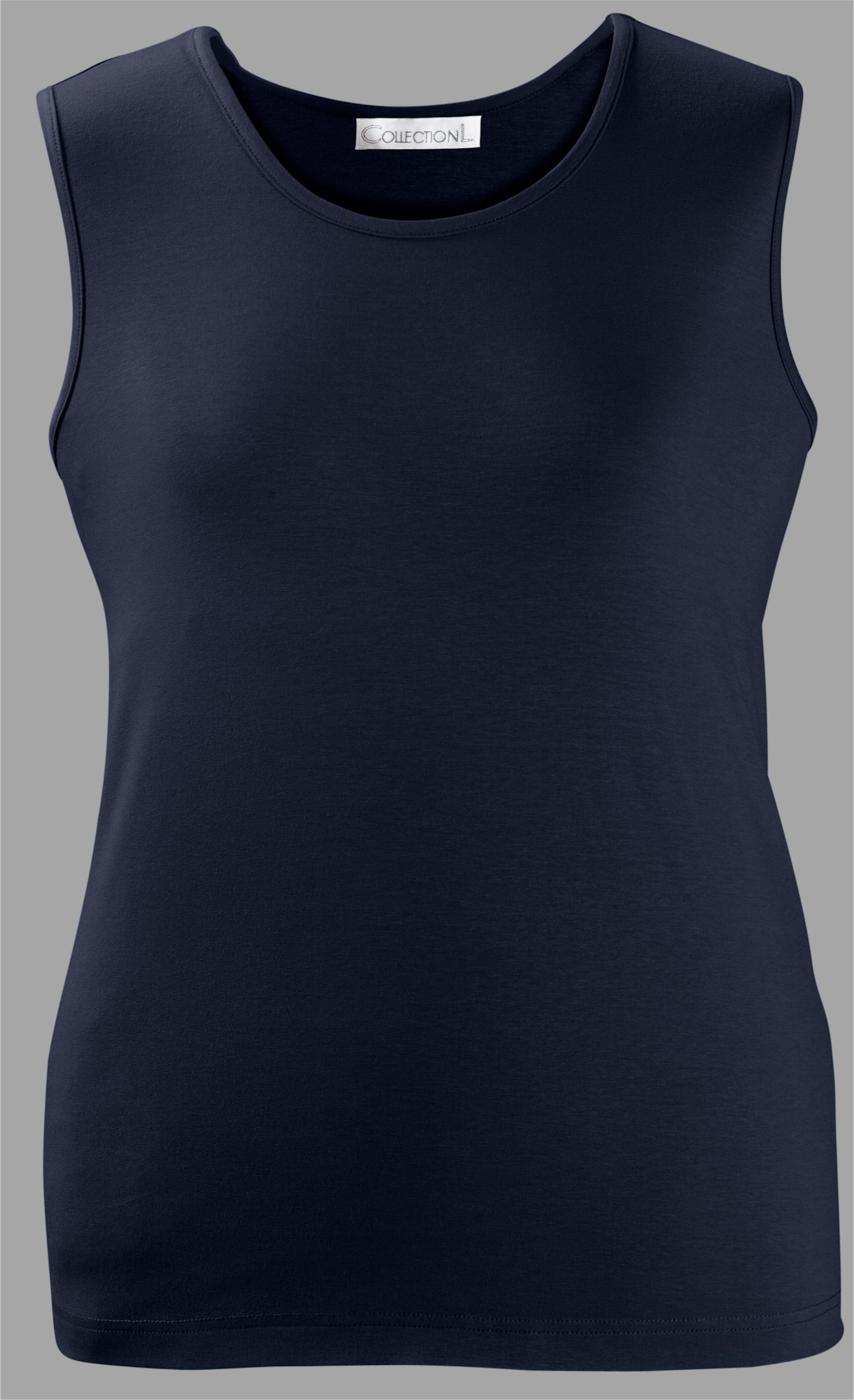 Trägertop mit Rundhals-Ausschnitt - marine