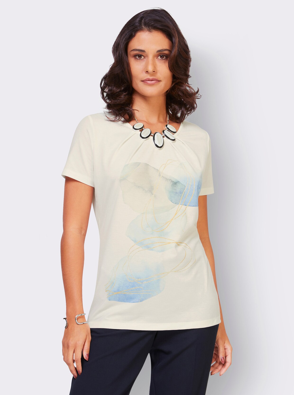 Shirt - ecru-bedruckt