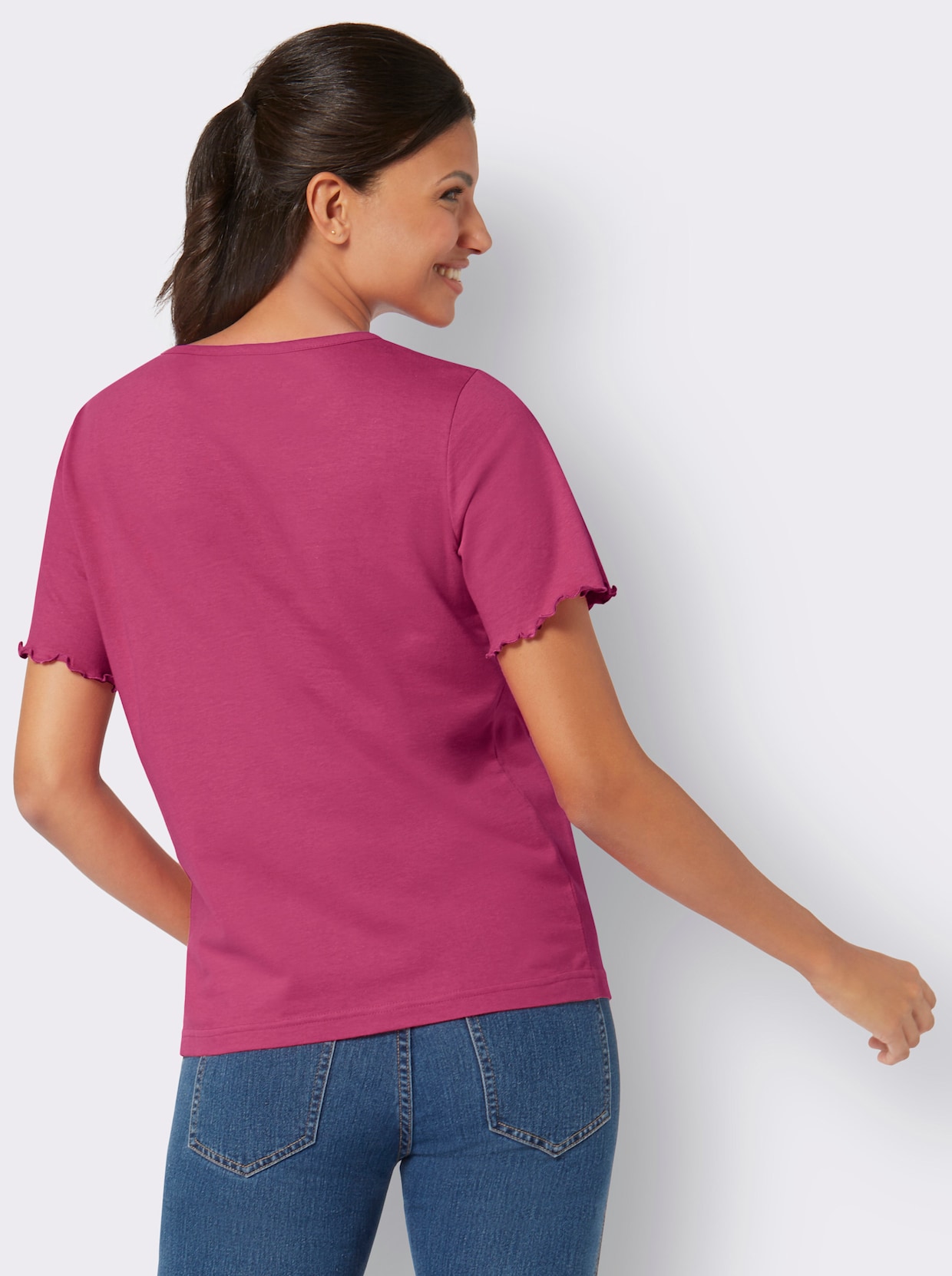 Kurzarmshirt - fuchsia