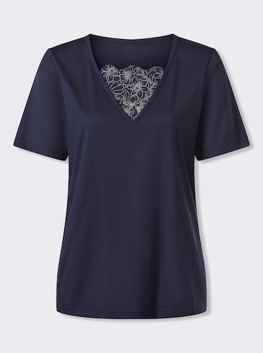 Tričko 2v1, lesklá potlač - námornícka modrá