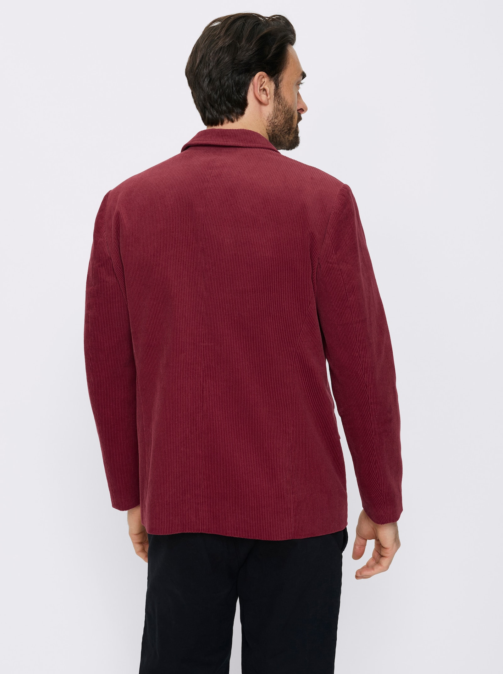 Marco Donati Sakko aus Cord, reine Baumwolle - dunkelrot